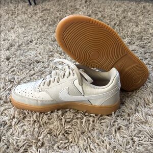 Nike gray/white Beige Sneakers with Brown Sole